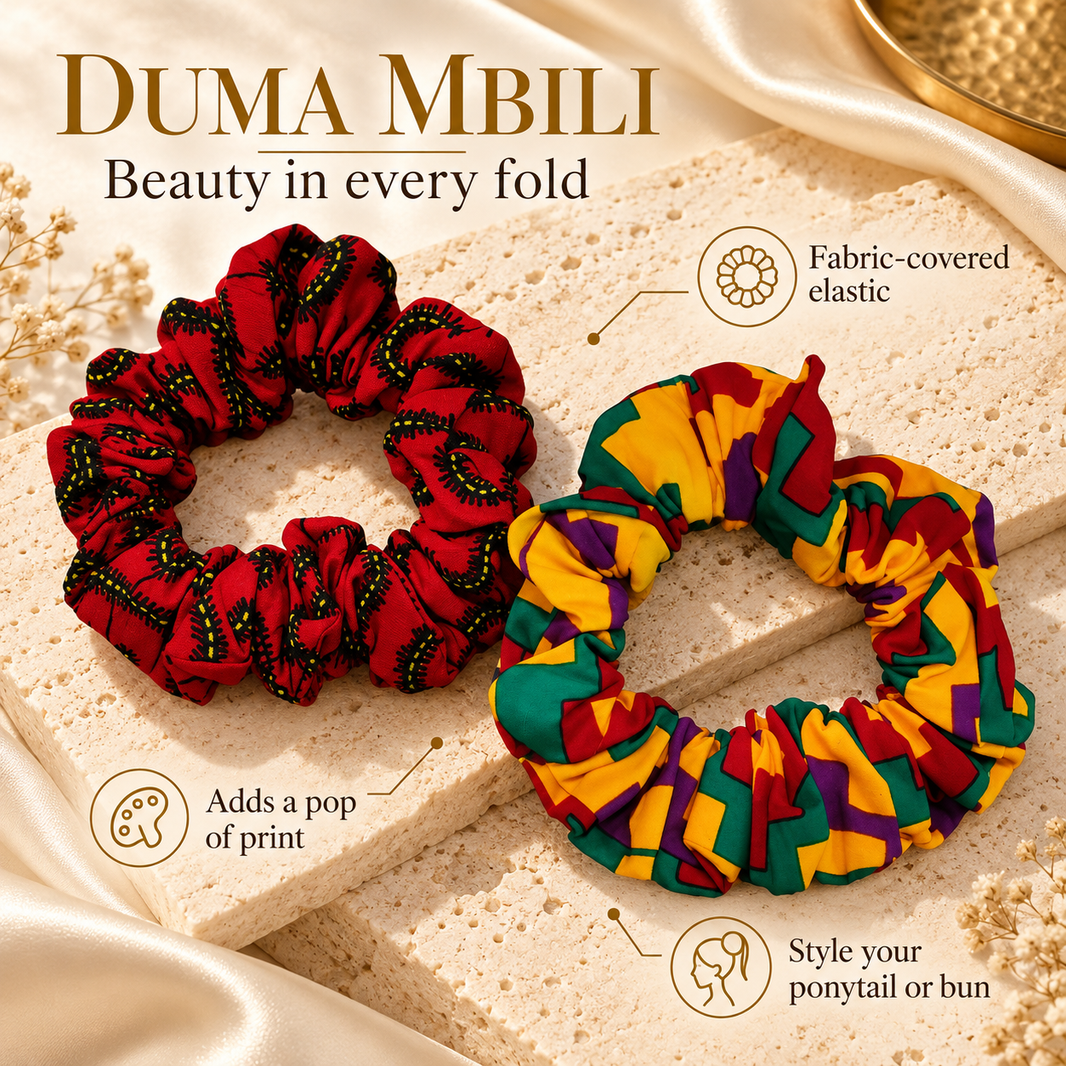 African Print Hair Scrunchies-African Print Hair Scrunchies