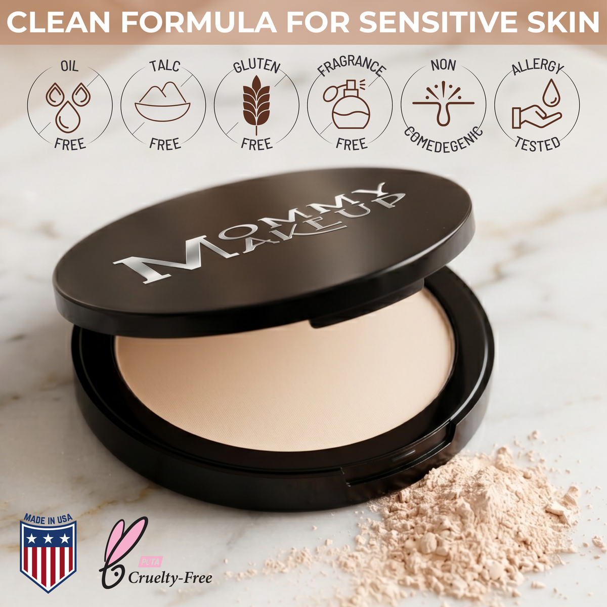 Mineral Dual Powder Foundation SPF15 (0.45 oz.) - Baby's Breath (Extra Light)-Mineral Dual Powder Foundation SPF15 (0.45 oz.) - Baby's Breath (Extra Light)