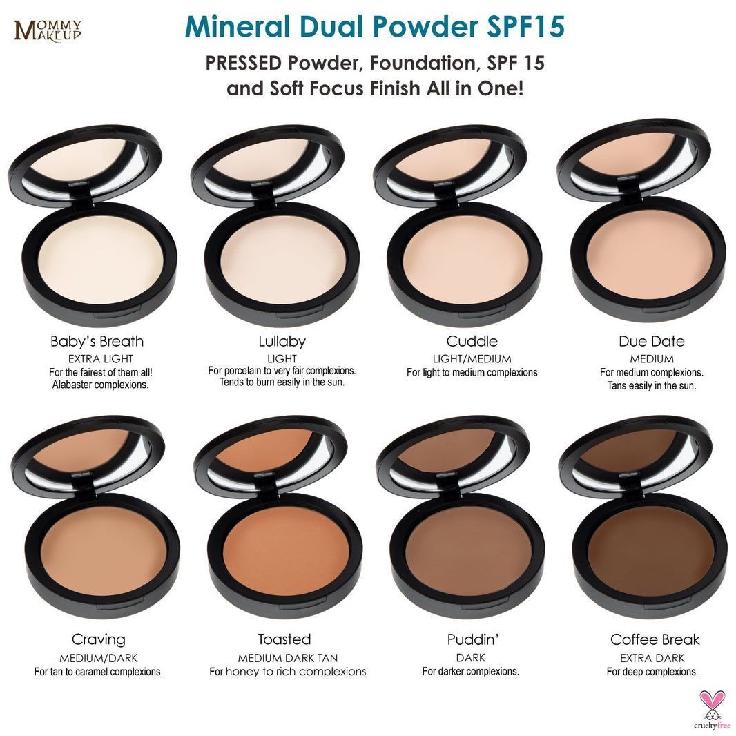Mineral Dual Powder Foundation SPF15 (0.45 oz.) - CRAVING (Medium/Dark)-Mineral Dual Powder Foundation SPF15 (0.45 oz.) - CRAVING (Medium/Dark)