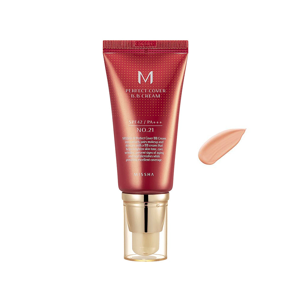 Missha M Perfect Cover BB Cream #21 Light Beige-Missha M Perfect Cover BB Cream #21 Light Beige