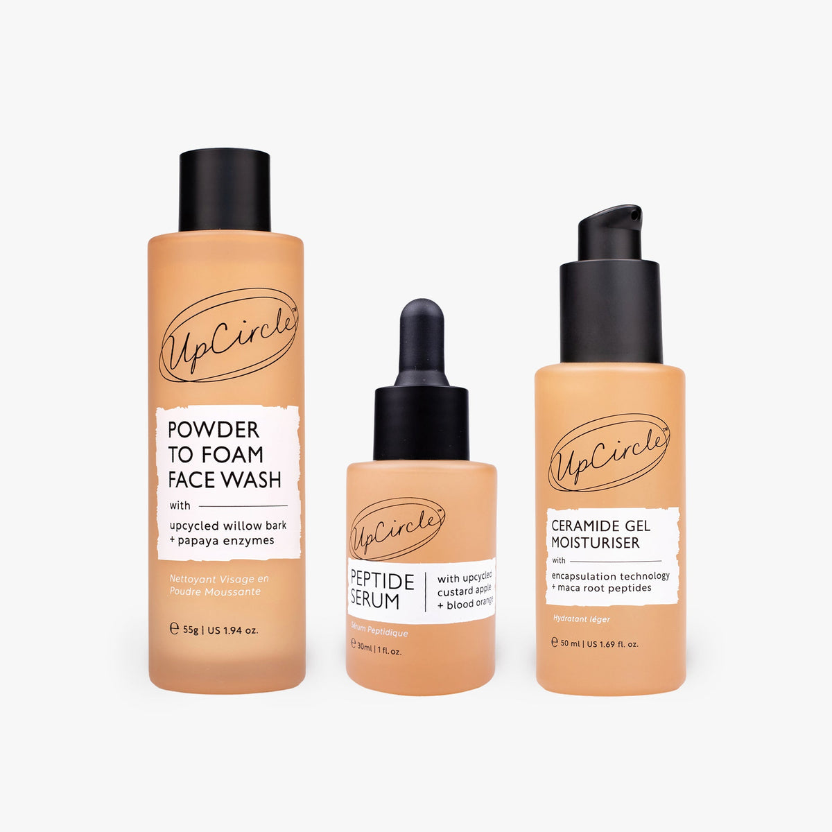 The Menopause Skin Set: Face Wash, Peptide Serum + Ceramide Gel Moisturizer-The Menopause Skin Set: Face Wash, Peptide Serum + Ceramide Gel Moisturizer