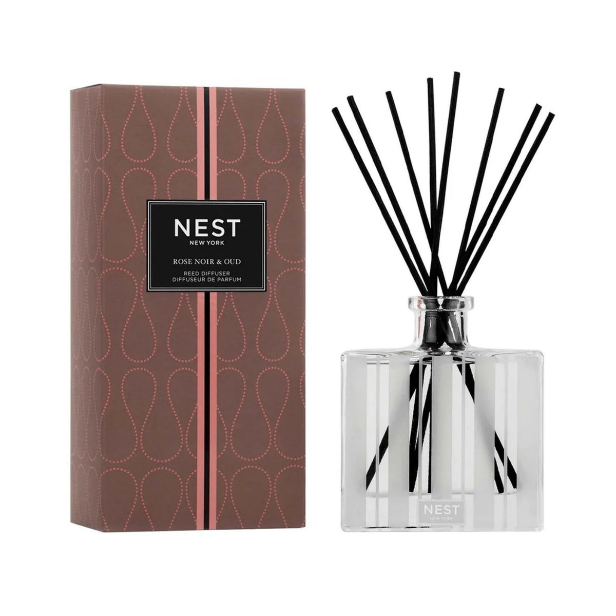 Nest New York Rose Noir & Oud Reed Diffuser 5.9 OZ-Nest New York Rose Noir & Oud Reed Diffuser 5.9 OZ
