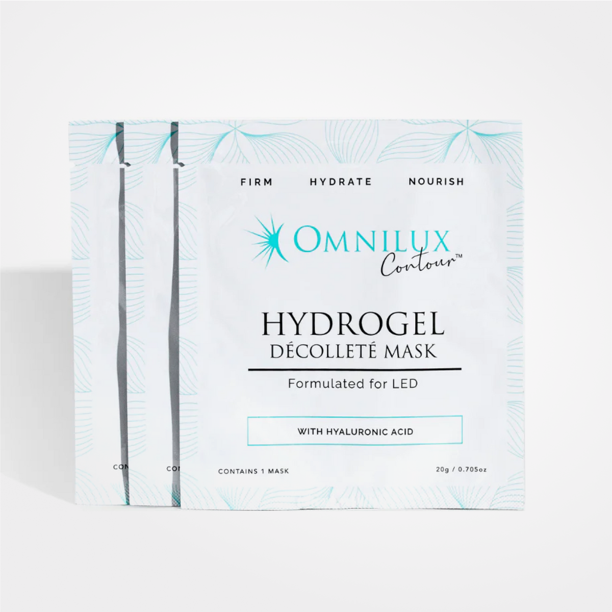 Omnilux Hydrogel Décolleté Mask (3 pack)-Omnilux Hydrogel Décolleté Mask (3 pack)