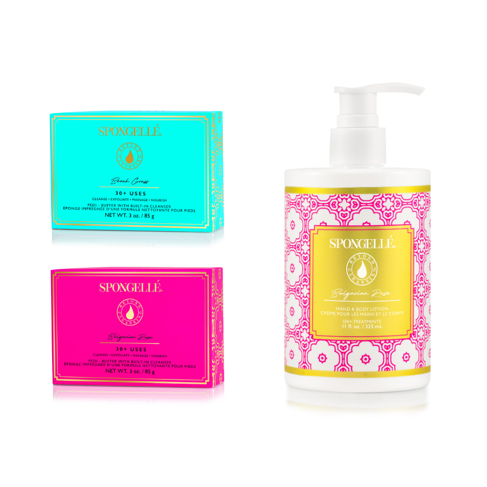 Beach Grass & Bulgarian Rose Pedi Buffer and Body Lotion Set-Beach Grass & Bulgarian Rose Pedi Buffer and Body Lotion Set