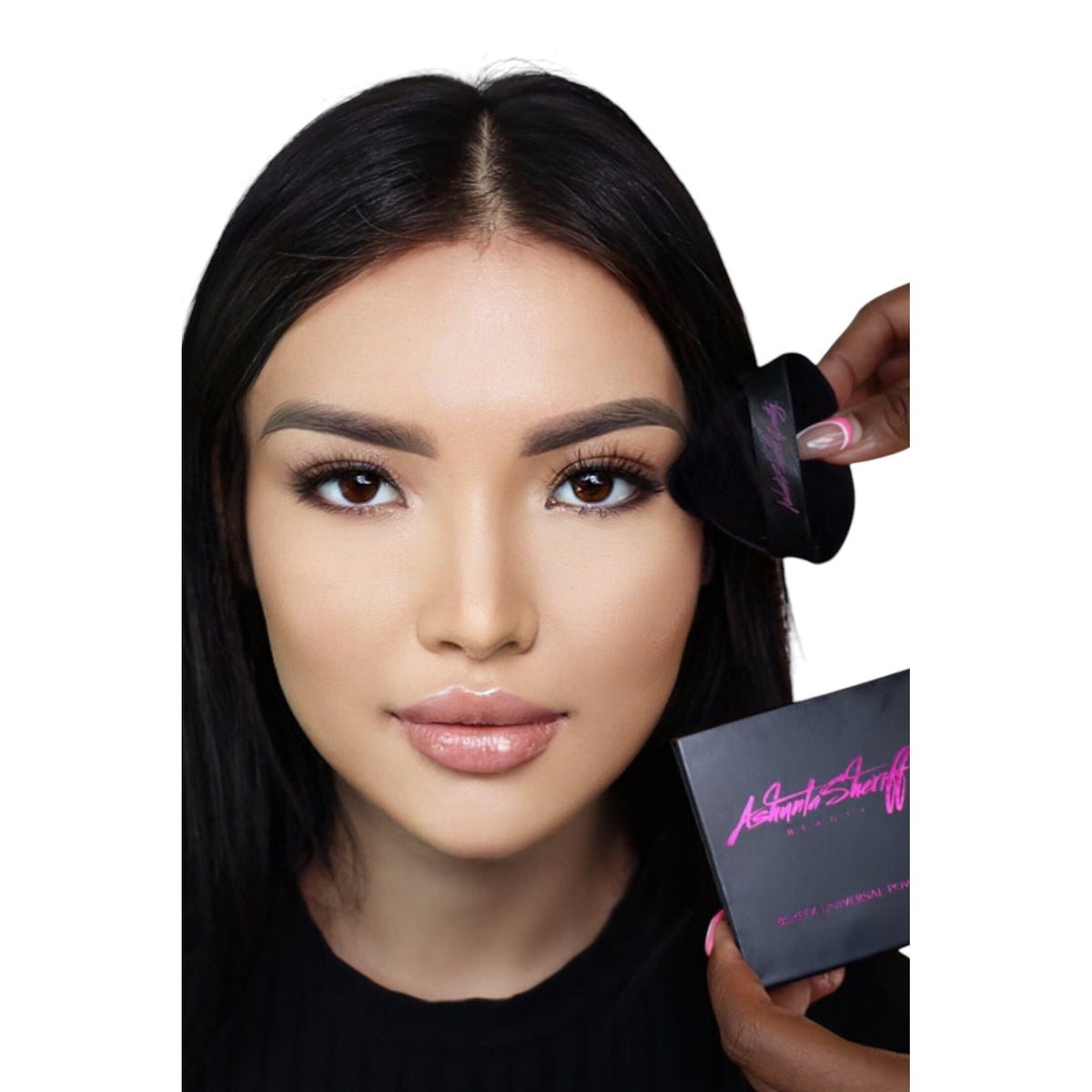 Ashunta Sheriff Beauty Velvet Hypoallergenic Ultra Soft Black Puffs (3-Pack)-Ashunta Sheriff Beauty Velvet Hypoallergenic Ultra Soft Black Puffs (3-Pack)