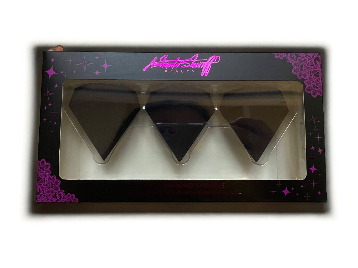 Ashunta Sheriff Beauty Diamond Sponge 3 pc set-Ashunta Sheriff Beauty Diamond Sponge 3 pc set