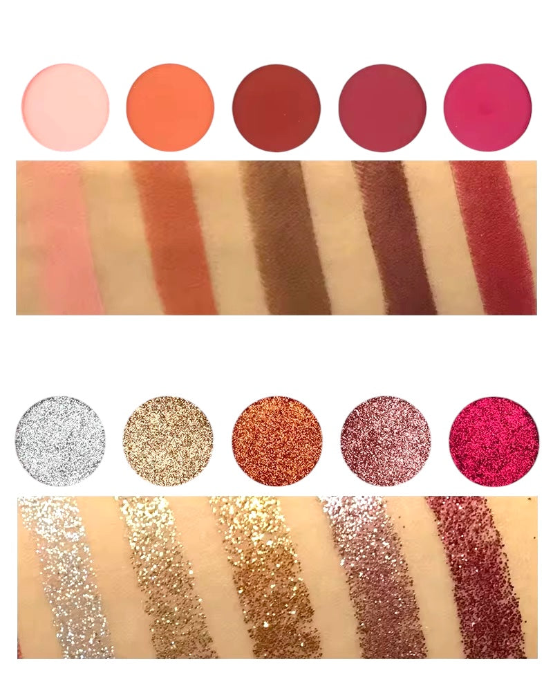 Ashunta Sheriff Beauty Unicorn II Glitter & Matte Shadow Palette-Ashunta Sheriff Beauty Unicorn II Glitter & Matte Shadow Palette