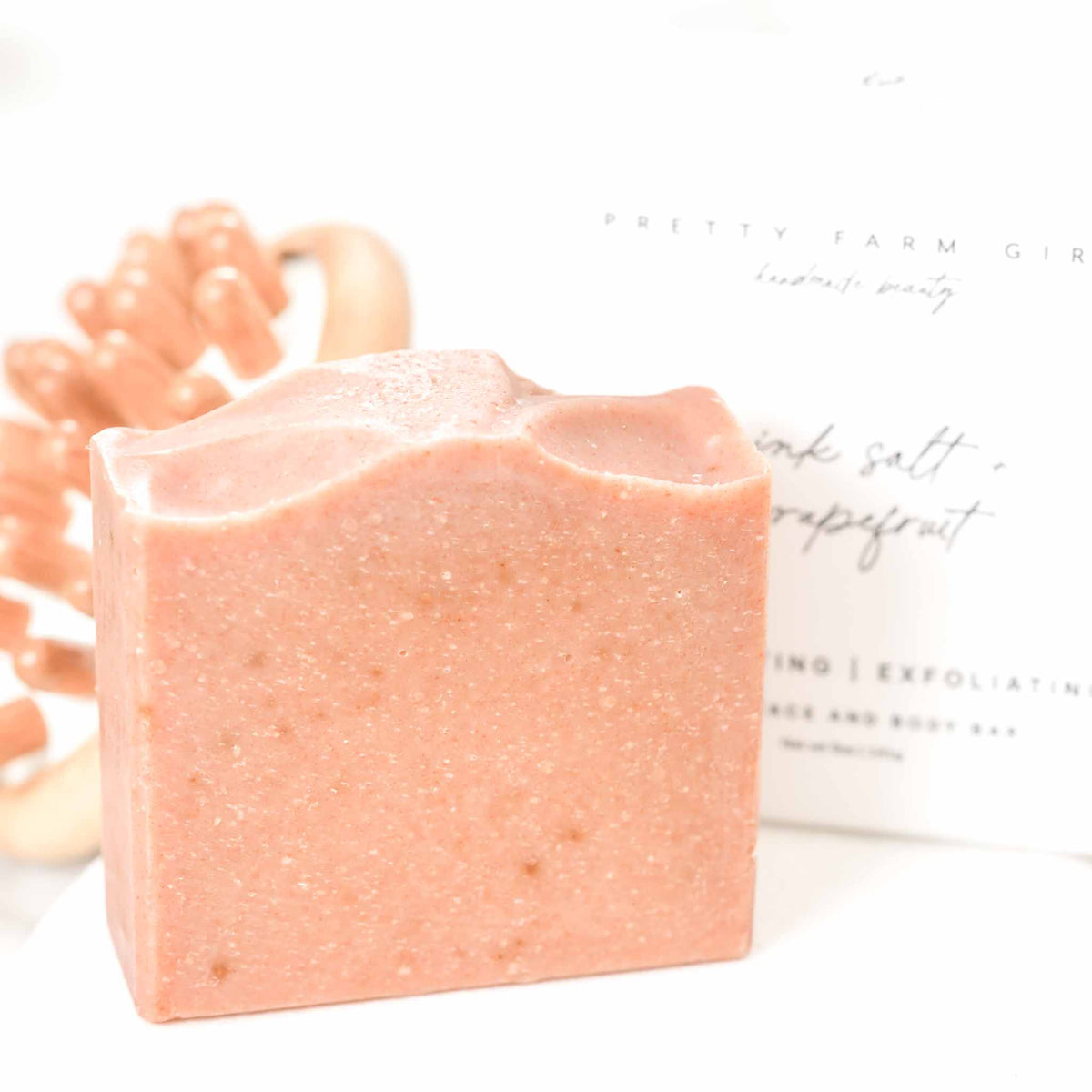 Pink Salt + Grapefruit Cleansing Bar Handmade Tallow and Goat Milk Soap Bar-Pink Salt + Grapefruit Cleansing Bar Handmade Tallow and Goat Milk Soap Bar