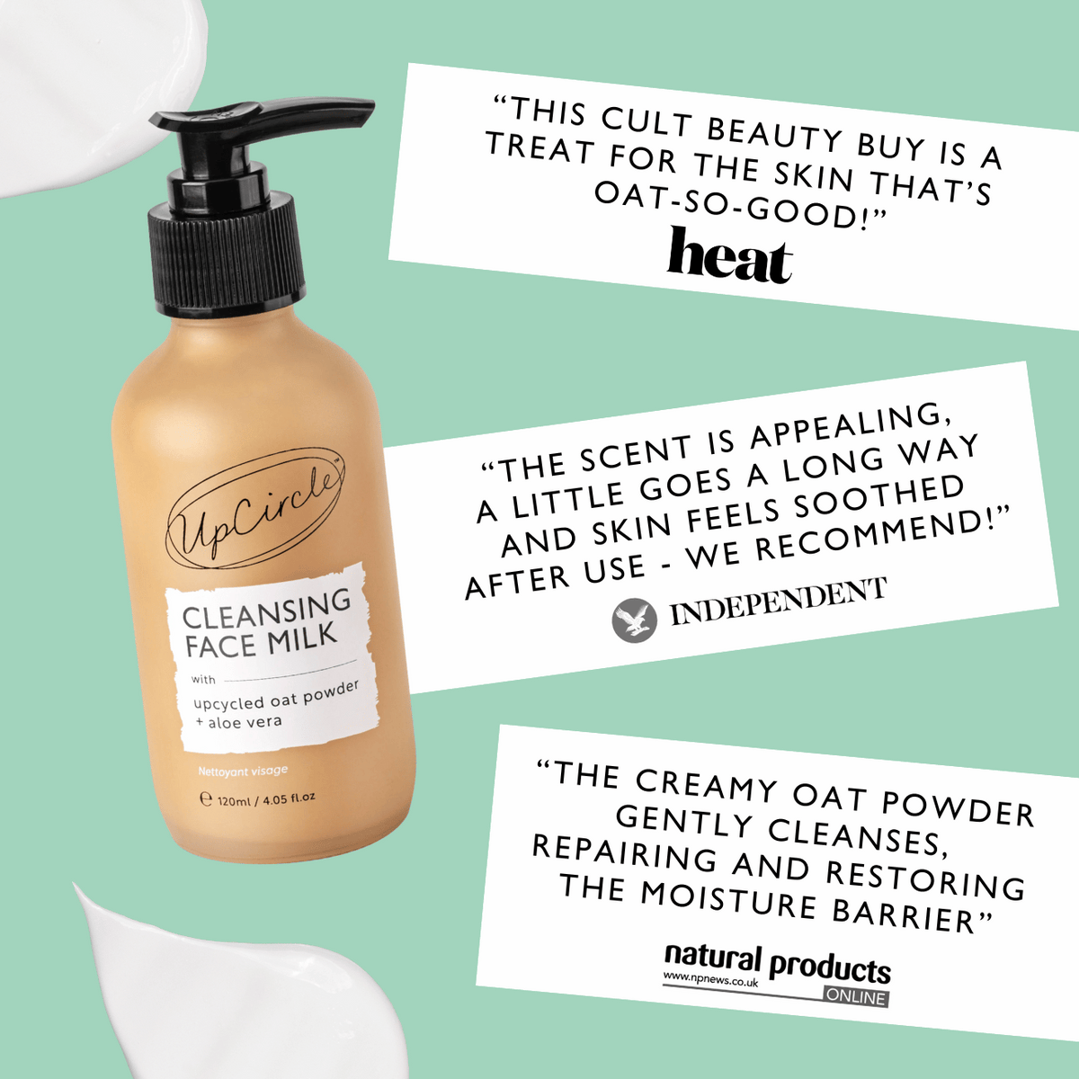 Cleansing Face Milk with Oat Powder + Aloe Vera-Cleansing Face Milk with Oat Powder + Aloe Vera