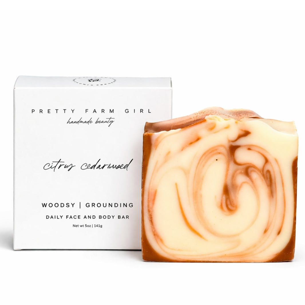 Citrus Cedarwood Handmade Tallow and Goat Milk Soap Bar-Citrus Cedarwood Handmade Tallow and Goat Milk Soap Bar