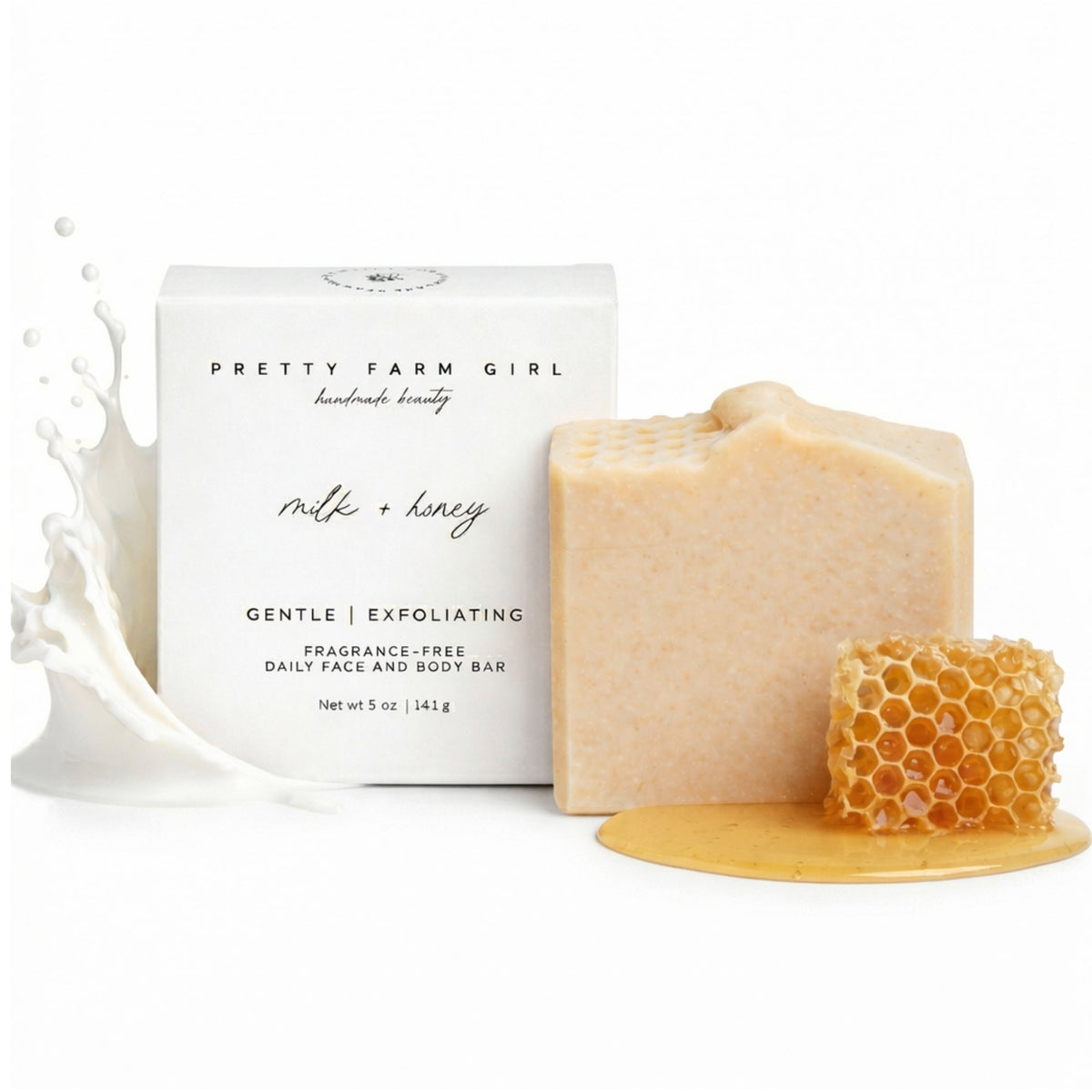 Milk + Honey Fragrance Free Handmade Tallow and Goat Milk Soap Bar-Milk + Honey Fragrance Free Handmade Tallow and Goat Milk Soap Bar