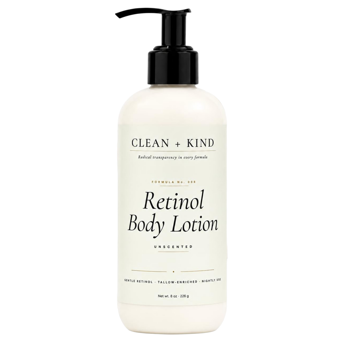 Retinol Body Lotion, 8 oz — Grass-Fed Tallow, Niacinamide, Shea, Jojoba, & Hyaluronic Acid-Retinol Body Lotion, 8 oz — Grass-Fed Tallow, Niacinamide, Shea, Jojoba, & Hyaluronic Acid