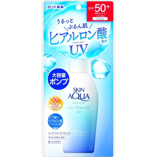 Rohto Skin Aqua UV Super Moisture Gel SPF 50+ PA++++ (With Pump) New Version-Rohto Skin Aqua UV Super Moisture Gel SPF 50+ PA++++ (With Pump) New Version