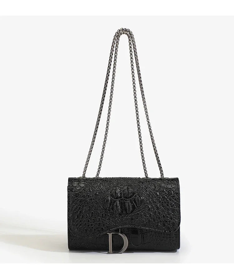 Women Sequined Chain Crossbody Bag With PU Leather - Chain Strap-Women Sequined Chain Crossbody Bag With PU Leather - Chain Strap