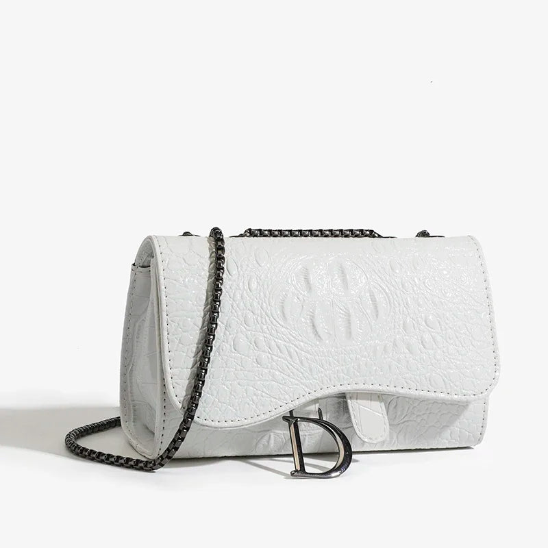 Women Sequined Chain Crossbody Bag With PU Leather - Chain Strap-Women Sequined Chain Crossbody Bag With PU Leather - Chain Strap