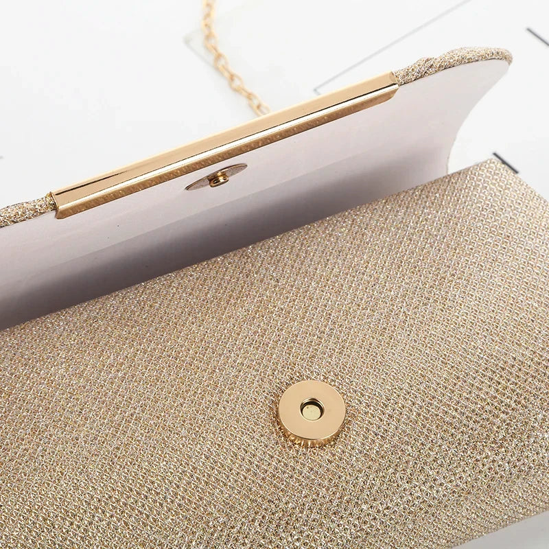 None European And American Sequined Evening Bag For Weddings Women Chain Shoulder Strap Clutch - Chain Shoulder Strap-None European And American Sequined Evening Bag For Weddings Women Chain Shoulder Strap Clutch - Chain Shoulder Strap