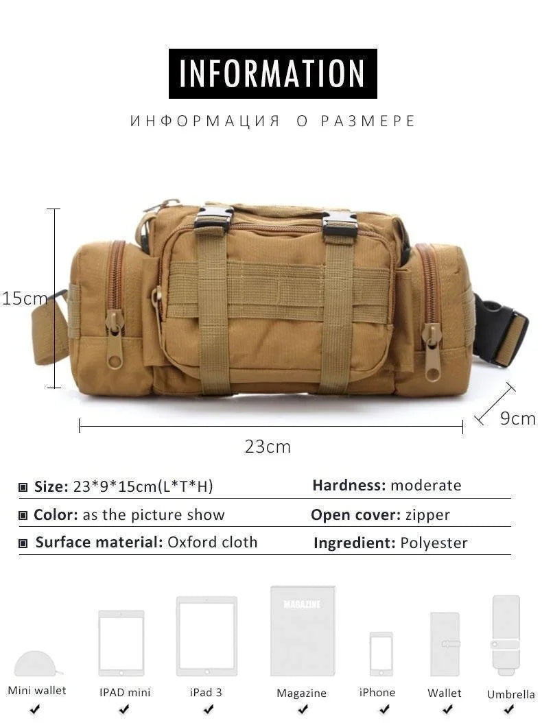 MELORDY Outdoor Waist Pack Chest Bag for Hunting Camping and Hiking - Lightweight Nylon Pouch-MELORDY Outdoor Waist Pack Chest Bag for Hunting Camping and Hiking - Lightweight Nylon Pouch