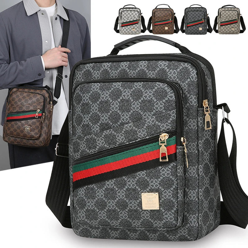 Mens Crossbody Bag With Multi Layer Design For Travel And Daily Commute Water Resistant Oxford Material-Mens Crossbody Bag With Multi Layer Design For Travel And Daily Commute Water Resistant Oxford Material