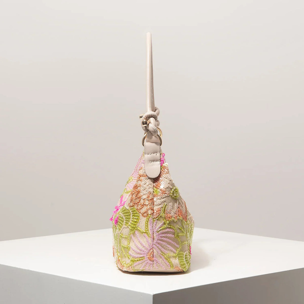 Women's Sequin Embroidered Shoulder Bag Floral Pattern For Evening Events And Weddings-Women's Sequin Embroidered Shoulder Bag Floral Pattern For Evening Events And Weddings