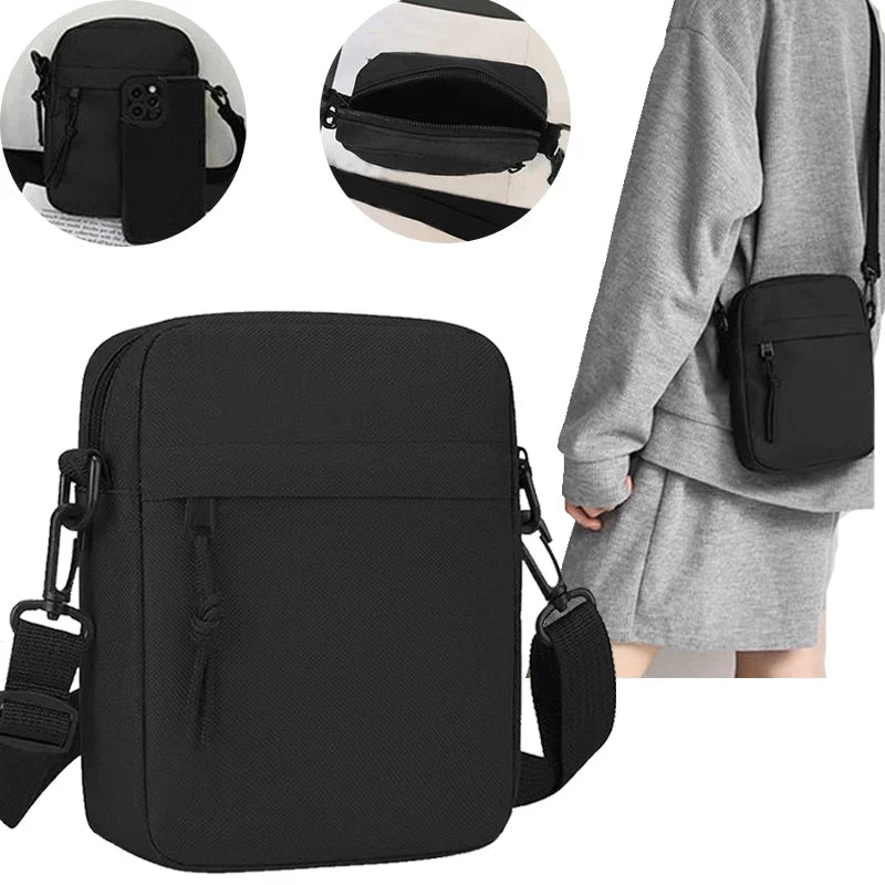 Unbranded Unisex Single Shoulder Crossbody Bag - Lightweight Nylon Construction For Everyday Use-Unbranded Unisex Single Shoulder Crossbody Bag - Lightweight Nylon Construction For Everyday Use