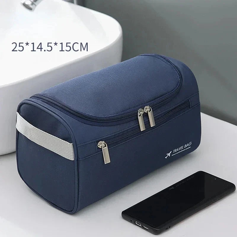 PU Leather Toiletry Bag For Men And Women Dopp Kit Hanging Travel Case Large Cosmetic Bag-PU Leather Toiletry Bag For Men And Women Dopp Kit Hanging Travel Case Large Cosmetic Bag