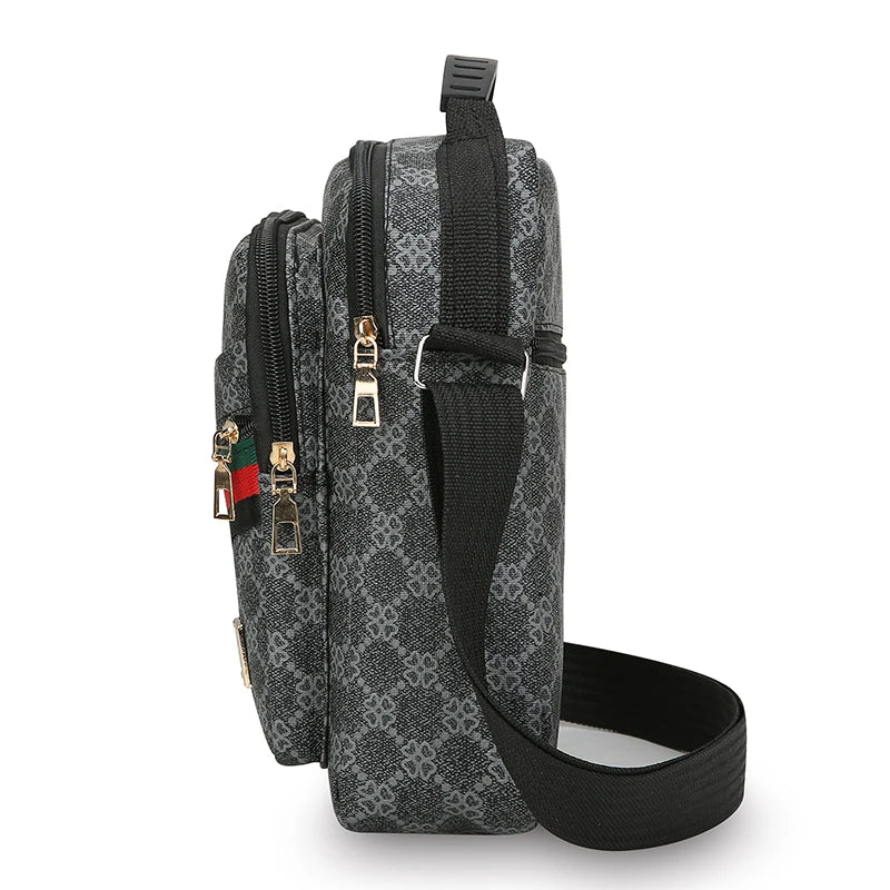 Mens Crossbody Bag With Multi Layer Design For Travel And Daily Commute Water Resistant Oxford Material-Mens Crossbody Bag With Multi Layer Design For Travel And Daily Commute Water Resistant Oxford Material