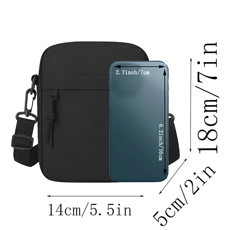 Unbranded Unisex Single Shoulder Crossbody Bag - Lightweight Nylon Construction For Everyday Use-Unbranded Unisex Single Shoulder Crossbody Bag - Lightweight Nylon Construction For Everyday Use
