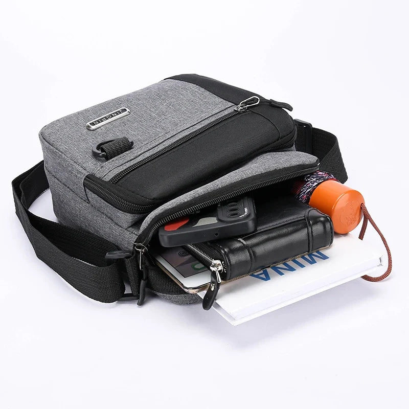 Unbranded Large Capacity Shoulder Bag for Men - Waterproof and Wear Resistant with Multiple Pockets-Unbranded Large Capacity Shoulder Bag for Men - Waterproof and Wear Resistant with Multiple Pockets