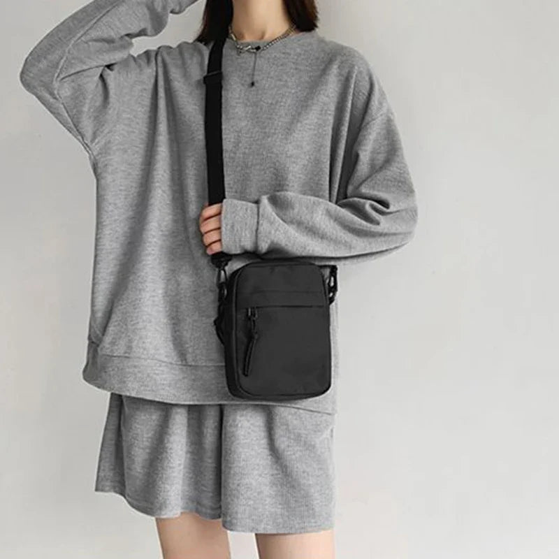 Unbranded Unisex Single Shoulder Crossbody Bag - Lightweight Nylon Construction For Everyday Use-Unbranded Unisex Single Shoulder Crossbody Bag - Lightweight Nylon Construction For Everyday Use