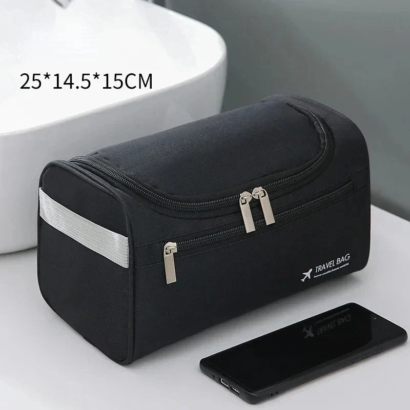 PU Leather Toiletry Bag For Men And Women Dopp Kit Hanging Travel Case Large Cosmetic Bag-PU Leather Toiletry Bag For Men And Women Dopp Kit Hanging Travel Case Large Cosmetic Bag