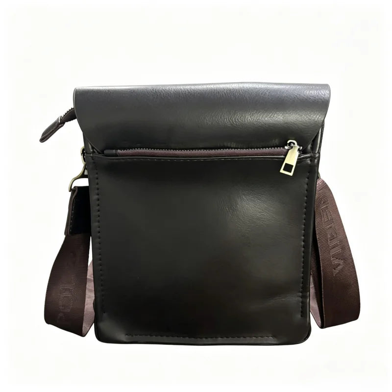Leisure Business PU Leather Single Shoulder Bag For Men Polo Vertical Satchel - Five Pocket Layout-Leisure Business PU Leather Single Shoulder Bag For Men Polo Vertical Satchel - Five Pocket Layout