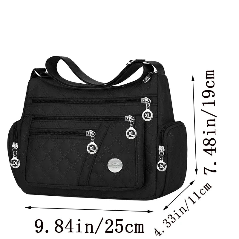 Brandless Square Crossbody Bag For Men And Women Oxford Style Nylon Shoulder Bag-Brandless Square Crossbody Bag For Men And Women Oxford Style Nylon Shoulder Bag