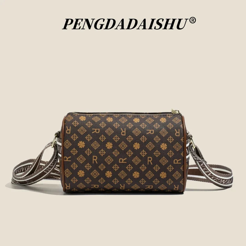 Alphabet Print Shoulder Bag For Women Rectangular Polyester Crossbody With Interior Slot Pocket-Alphabet Print Shoulder Bag For Women Rectangular Polyester Crossbody With Interior Slot Pocket