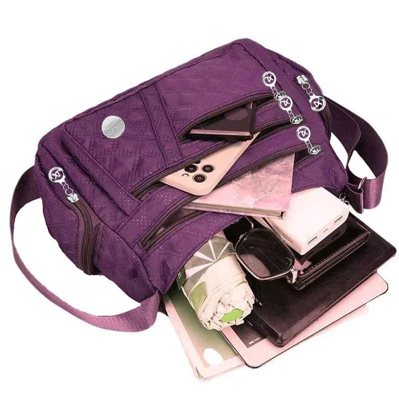 Brandless Square Crossbody Bag For Men And Women Oxford Style Nylon Shoulder Bag-Brandless Square Crossbody Bag For Men And Women Oxford Style Nylon Shoulder Bag