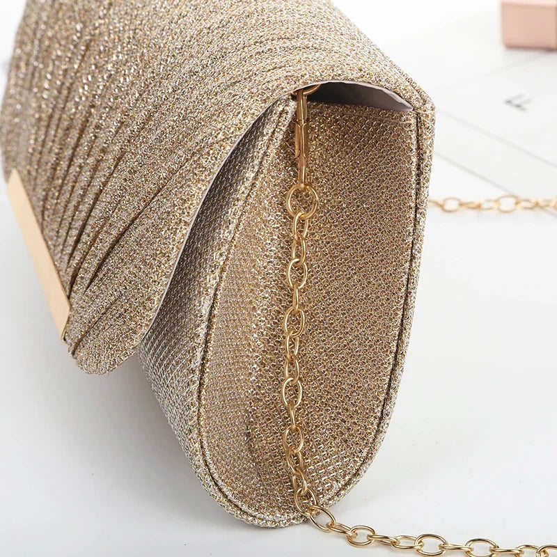None European And American Sequined Evening Bag For Weddings Women Chain Shoulder Strap Clutch - Chain Shoulder Strap-None European And American Sequined Evening Bag For Weddings Women Chain Shoulder Strap Clutch - Chain Shoulder Strap