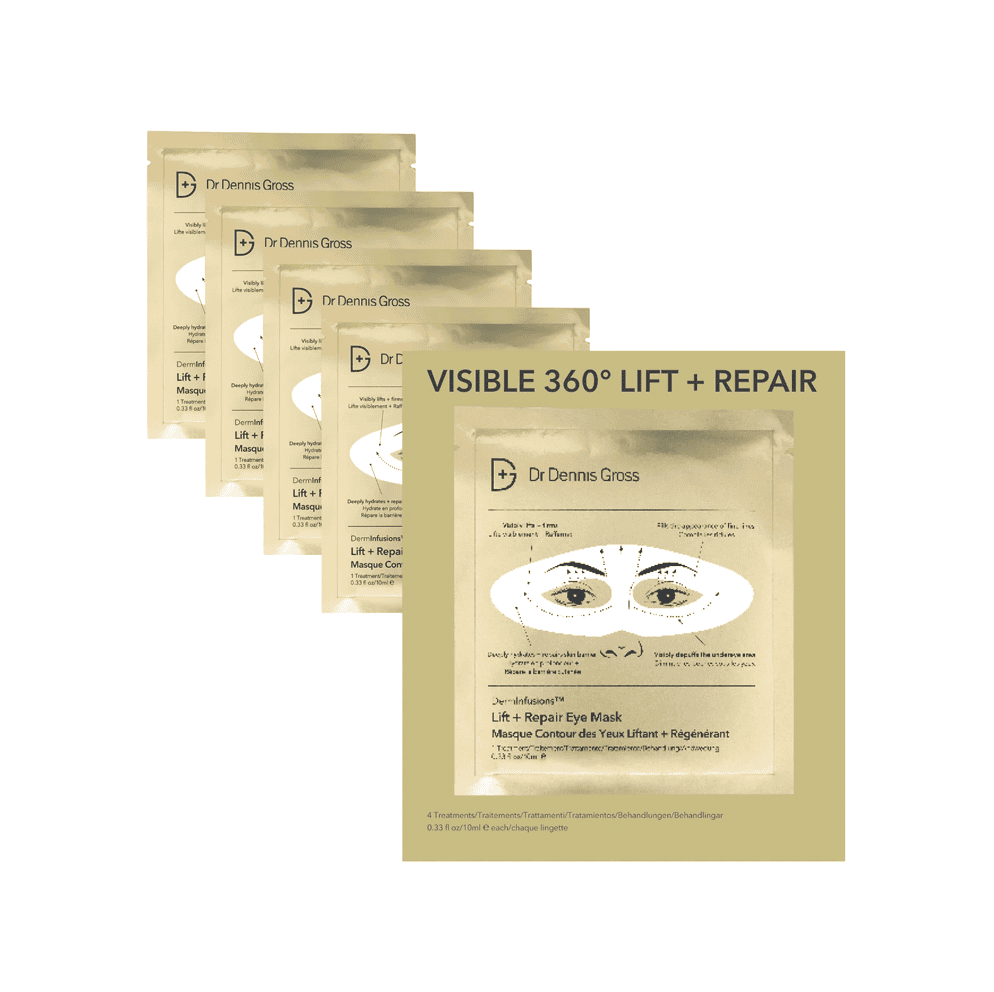 Dr. Dennis Gross DermInfusions™ Lift + Repair Eye Mask 4 PK-Dr. Dennis Gross DermInfusions™ Lift + Repair Eye Mask 4 PK