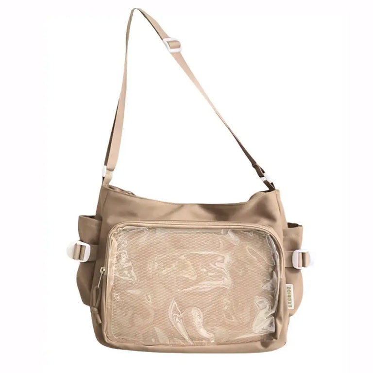 Harajuku Canvas Shoulder Bag - Vintage Y2K Style With Spacious Interior And Lightweight