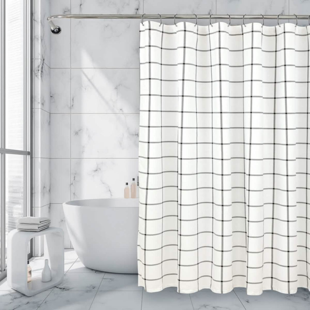 Royale Linens Double Brushed Microfber 1800 Thread Printed Shower Curtain-Royale Linens Double Brushed Microfber 1800 Thread Printed Shower Curtain