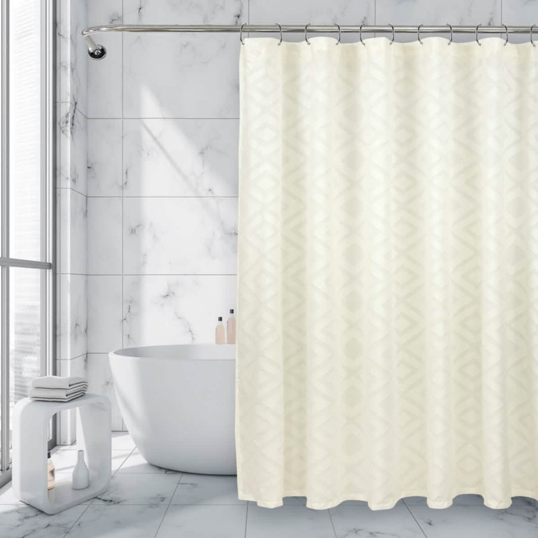Royale Linens Double Brushed Microfber 1800 Thread Printed Shower Curtain-Royale Linens Double Brushed Microfber 1800 Thread Printed Shower Curtain