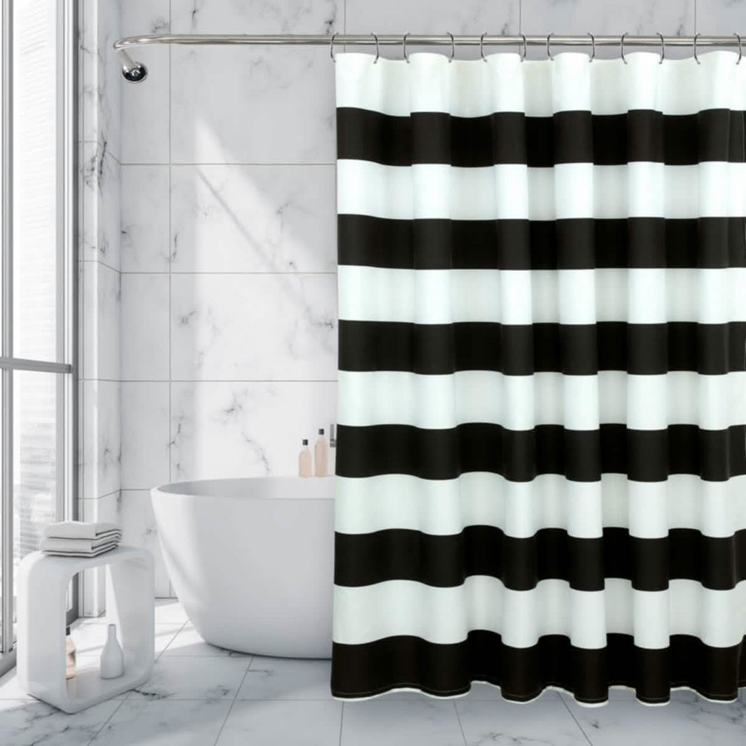 Royale Linens Double Brushed Microfber 1800 Thread Printed Shower Curtain-Royale Linens Double Brushed Microfber 1800 Thread Printed Shower Curtain