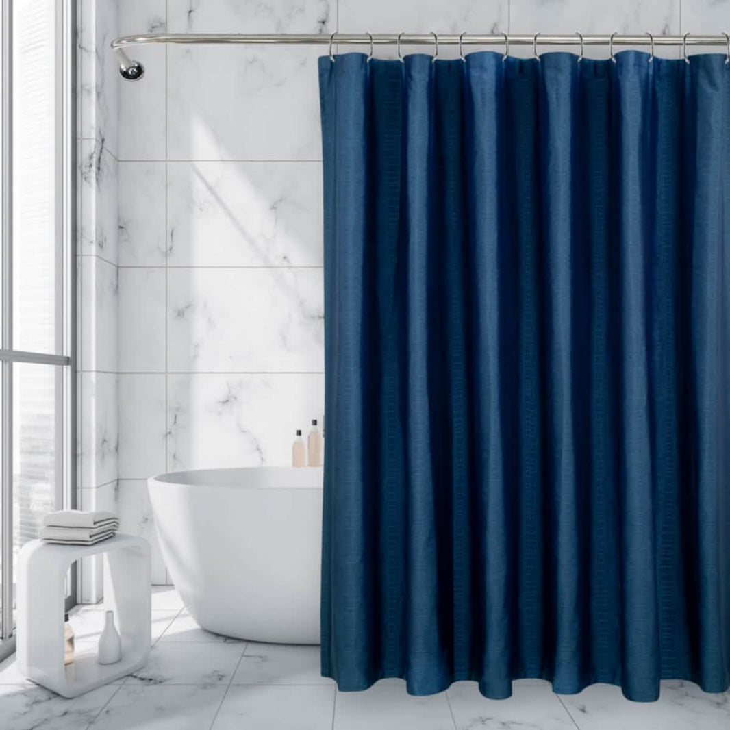Royale Linens Double Brushed Microfber 1800 Thread Printed Shower Curtain-Royale Linens Double Brushed Microfber 1800 Thread Printed Shower Curtain