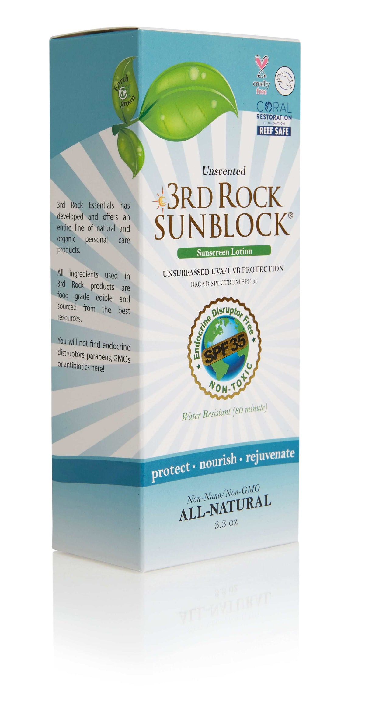 3rd Rock Sunblock® Sunscreen Lotion - Unscented - Zinc Oxide SPF 35-3rd Rock Sunblock® Sunscreen Lotion - Unscented - Zinc Oxide SPF 35