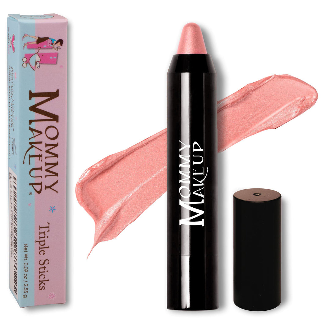 Triple Sticks Lipstick, Cream Blush, and Treatment in Riley Love-Triple Sticks Lipstick, Cream Blush, and Treatment in Riley Love