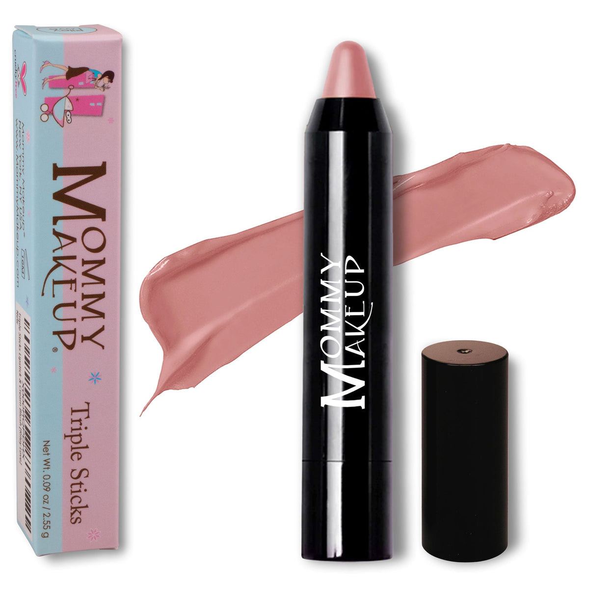 Triple Sticks Lipstick, Cream Blush, and Treatment in Pink-a-boo-Triple Sticks Lipstick, Cream Blush, and Treatment in Pink-a-boo