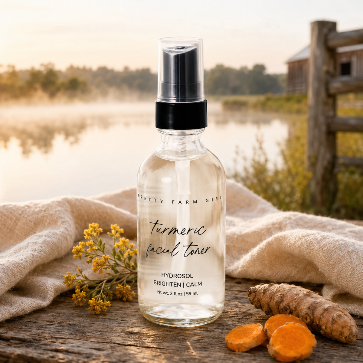 Organic Turmeric Facial Toner for Evening Skin Tone-Organic Turmeric Facial Toner for Evening Skin Tone