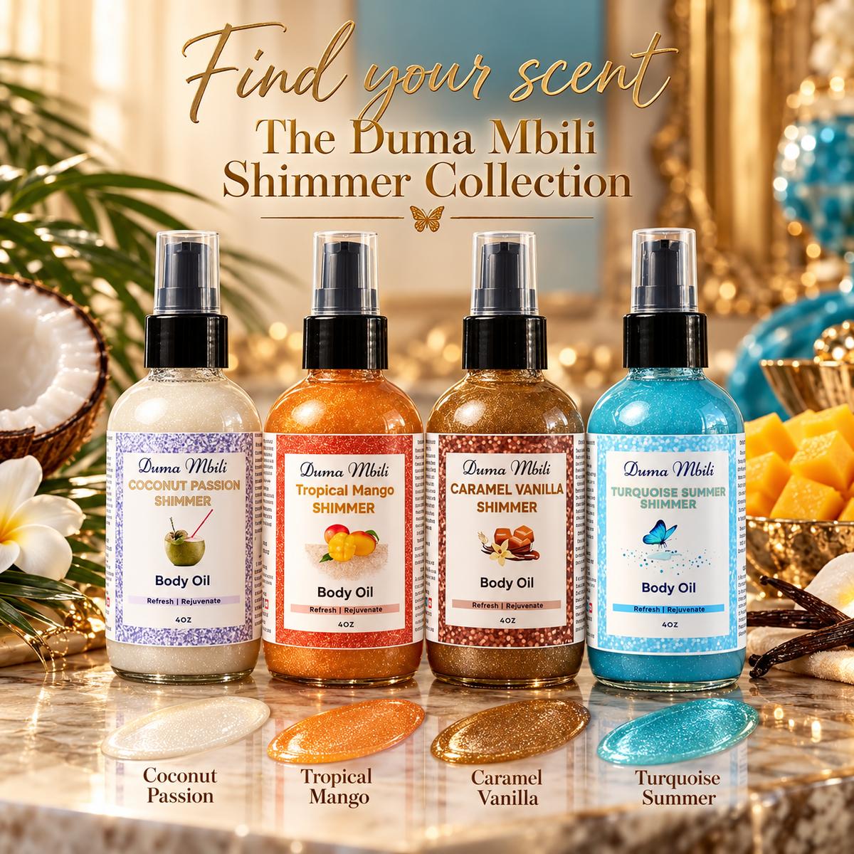 Turquoise Summer Shimmer Body Oil-Turquoise Summer Shimmer Body Oil