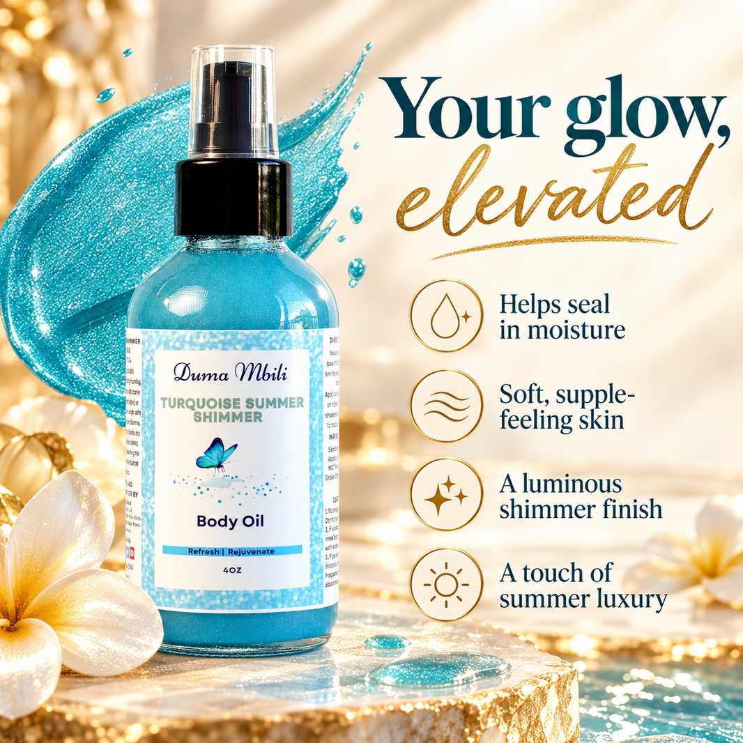 Turquoise Summer Shimmer Body Oil-Turquoise Summer Shimmer Body Oil