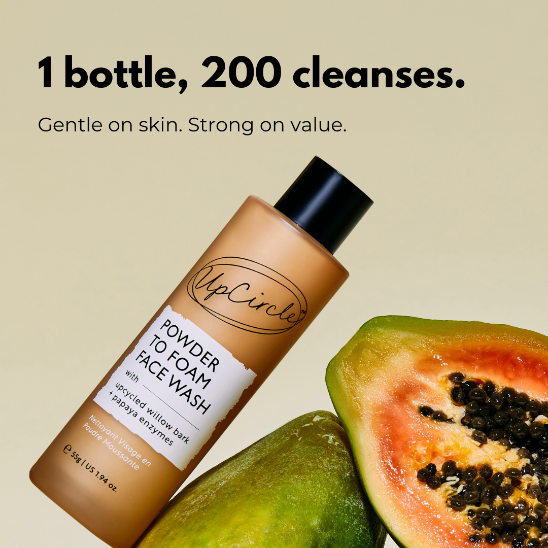 Powder To Foam Face Wash with Willow Bark + Papaya Enzymes-Powder To Foam Face Wash with Willow Bark + Papaya Enzymes