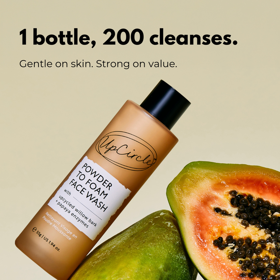 Powder To Foam Face Wash with Willow Bark + Papaya Enzymes-Powder To Foam Face Wash with Willow Bark + Papaya Enzymes