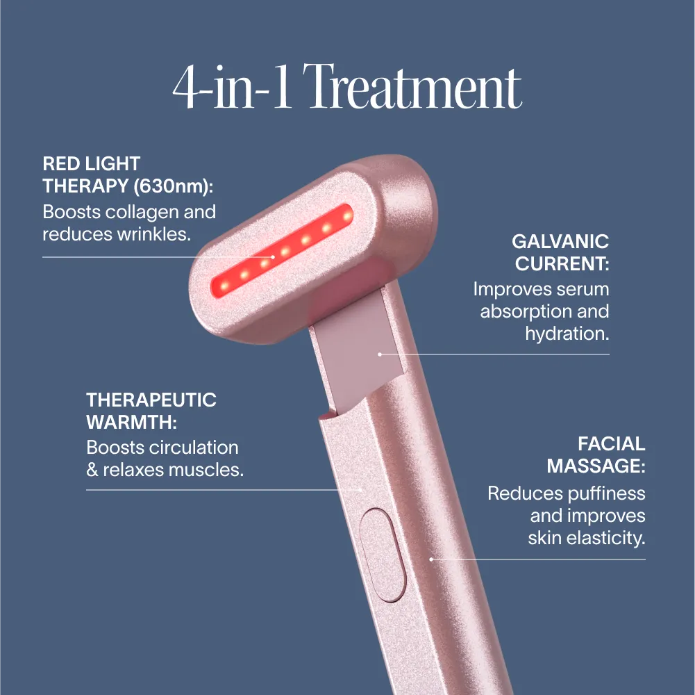 4-in-1 Red Light Therapy Wand & Activating Serum Kit-4-in-1 Red Light Therapy Wand & Activating Serum Kit